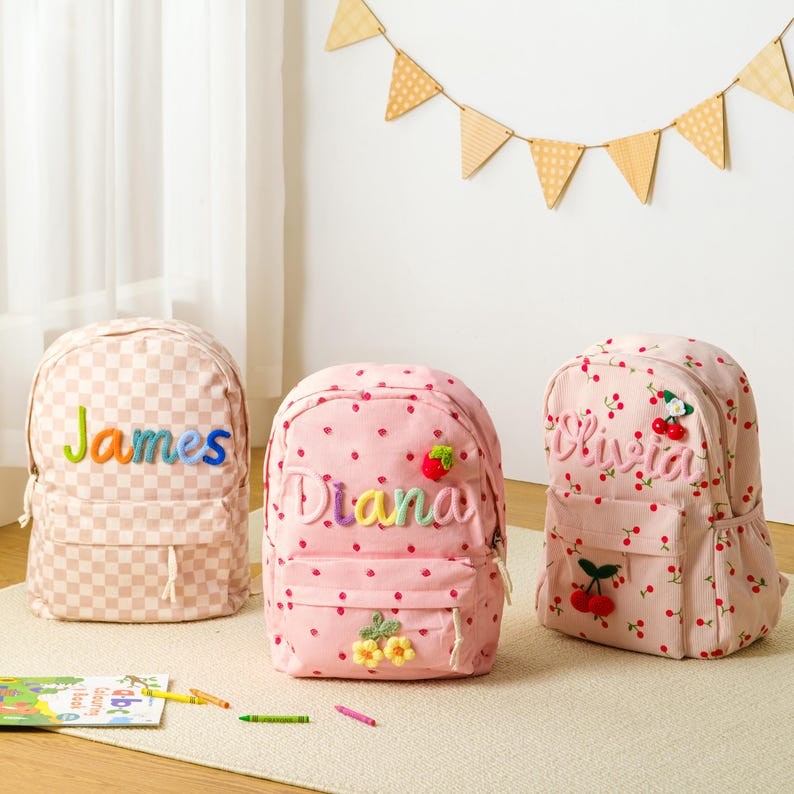 Personalized Kids Backpack With Name Back to School Gift