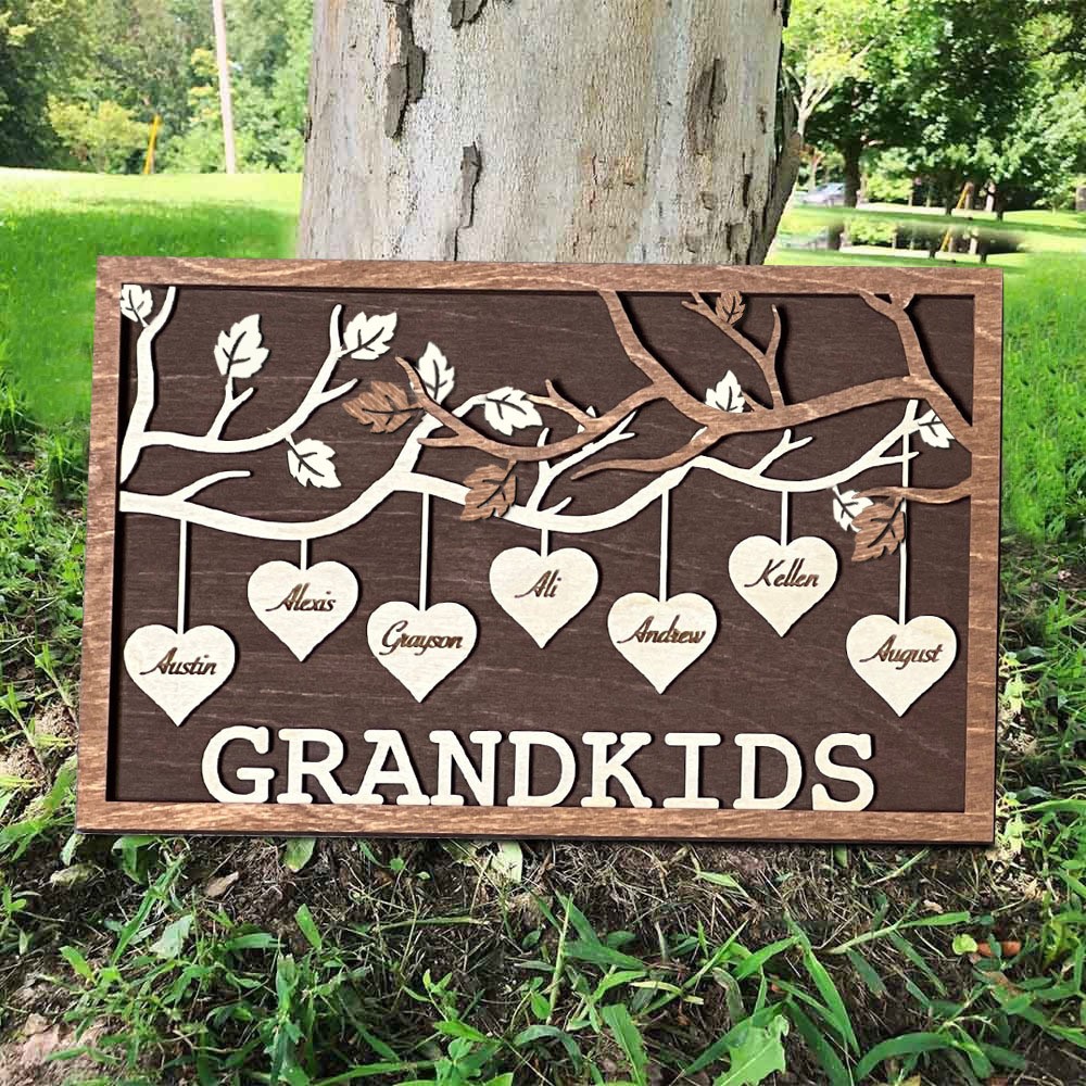 Family Tree Wood Frame - Fully Customized Mother's Day Gift