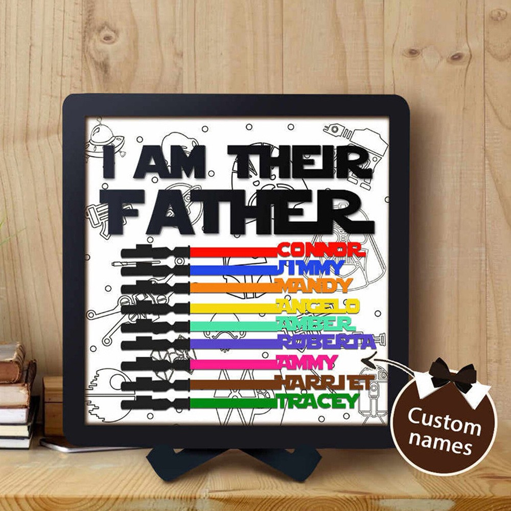 "I Am Their Father" Personalized Lightsaber Sign for Dad
