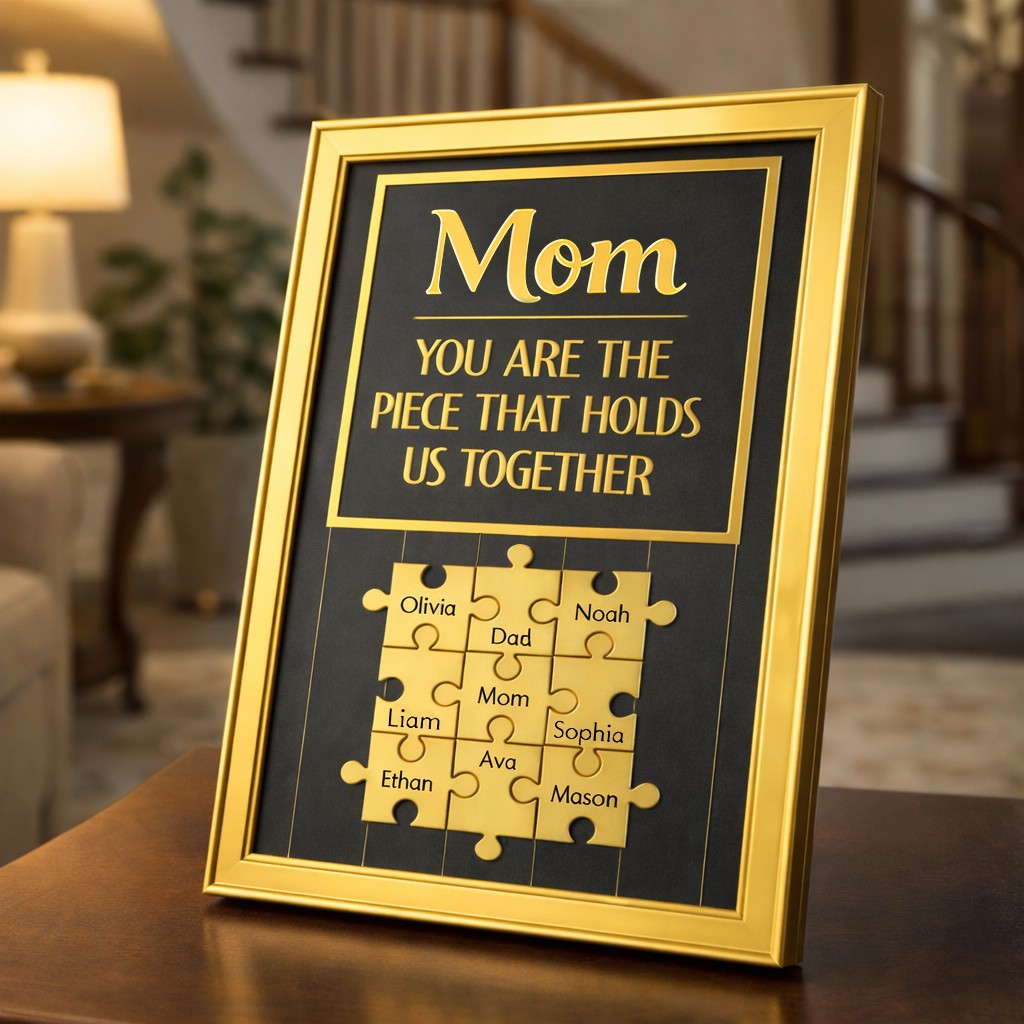 New Arrival - Mom You Are The Piece That Holds Us Together Wooden Puzzle Piece