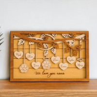 Family Tree Wood Frame - Fully Customized Mother's Day Gift