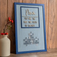 [New Arrival]Mom You Are The Piece That Holds Us Together Wooden Puzzle Piece Mother's Day Sign