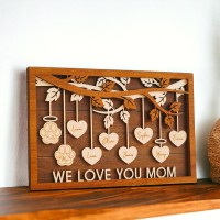 Family Tree Wood Frame - Fully Customized Mother's Day Gift