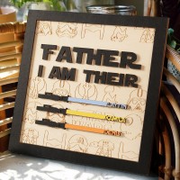 "I Am Their Father" Personalized Lightsaber Sign for Dad