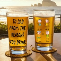 Personalized Kid Face 16oz Pint Beer Glass