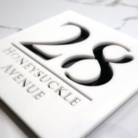 Personalised Laser Cut Matt Mirror Door Plaques Signs