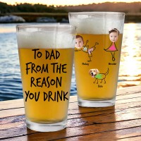 Personalized Kid Face 16oz Pint Beer Glass