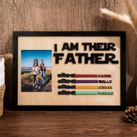 [New Arrival]"I Am Their Father" Personalized Lightsaber Sign for Dad