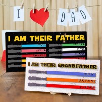 "I Am Their Father" Personalized Lightsaber Sign for Dad