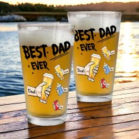 Personalized 16oz Print Beer Glass