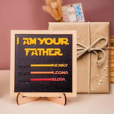 "I Am Their Father" Personalized Lightsaber Sign for Dad