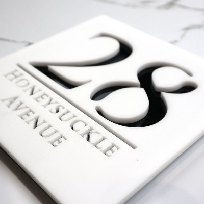 Personalised Laser Cut Matt Mirror Door Plaques Signs