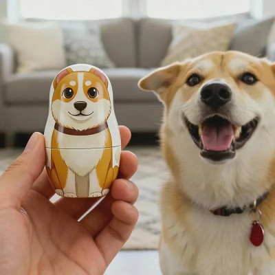 Personalized Portrait Nesting Doll for Parents Kids Couples