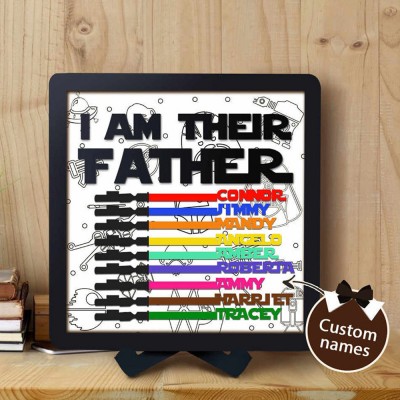 "I Am Their Father" Personalized Lightsaber Sign for Dad