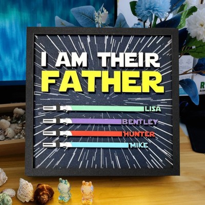 "I Am Their Father" Personalized Lightsaber Sign for Dad