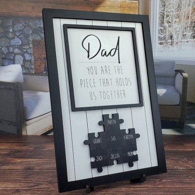 Mom You Are The Piece That Holds Us Together Wooden Puzzle Piece Mother's Day Sign