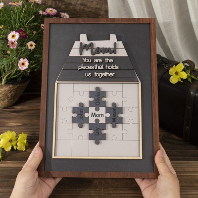 New Arrival - Mom You Are The Piece That Holds Us Together Wooden Puzzle Piece